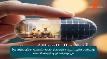 توفير المال الذكي.. دليلك لاختيار نظام الطاقة الشمسية الأمثل لمنزلك بناءً على موقع السكن والخبرة المتخصصة